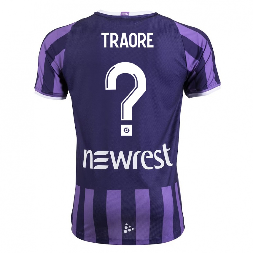 Niño Fútbol Camiseta Bonota Traoré #0 Morado 2ª Equipación 2023/24