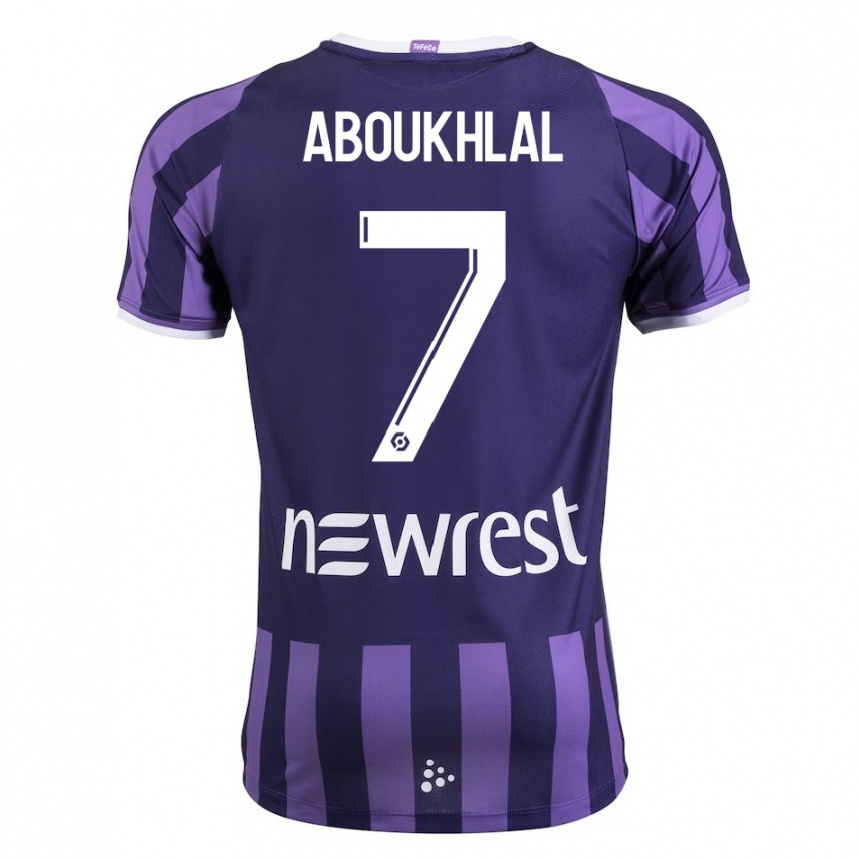 Niño Fútbol Camiseta Zakaria Aboukhlal #7 Morado 2ª Equipación 2023/24