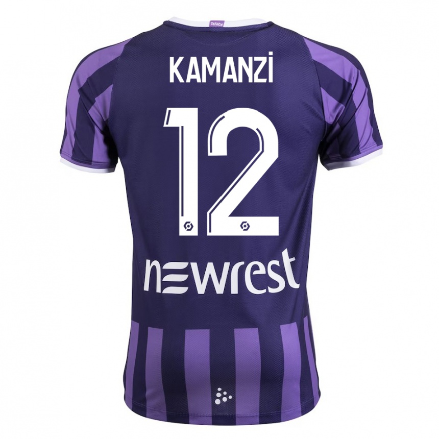 Niño Fútbol Camiseta Warren Kamanzi #12 Morado 2ª Equipación 2023/24