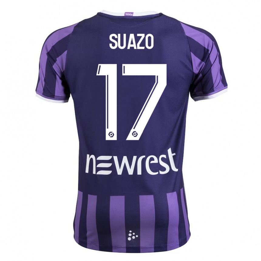 Niño Fútbol Camiseta Gabriel Suazo #17 Morado 2ª Equipación 2023/24