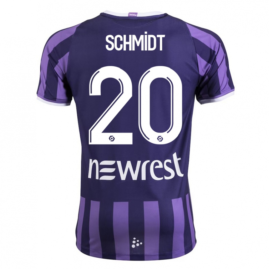 Niño Fútbol Camiseta Niklas Schmidt #20 Morado 2ª Equipación 2023/24