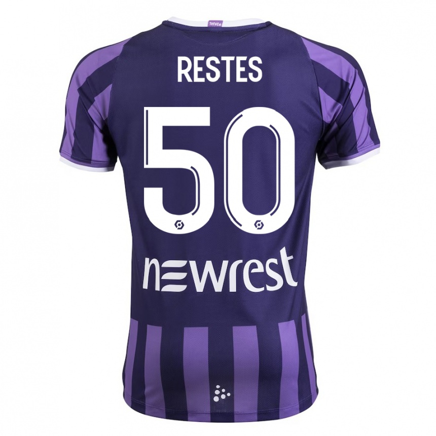 Niño Fútbol Camiseta Guillaume Restes #50 Morado 2ª Equipación 2023/24