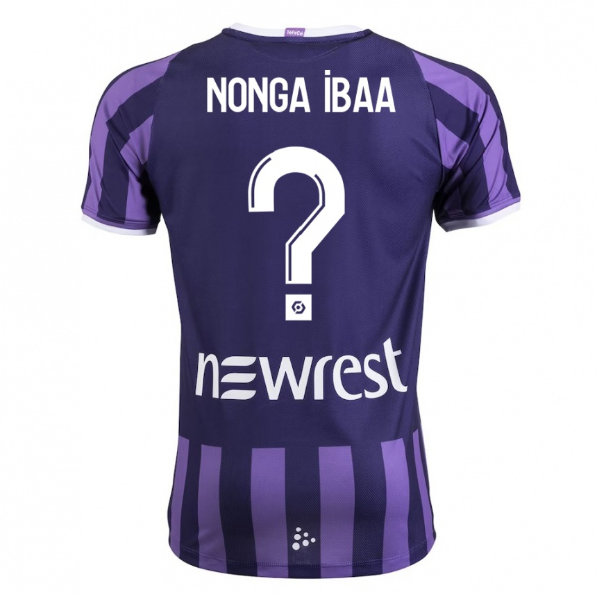 Niño Fútbol Camiseta Alou Nonga Ibaa #0 Morado 2ª Equipación 2023/24