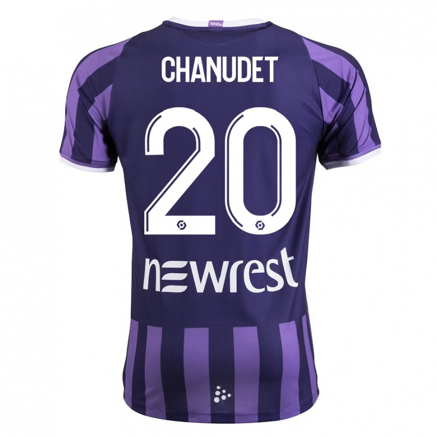 Niño Fútbol Camiseta Coralie Chanudet #20 Morado 2ª Equipación 2023/24