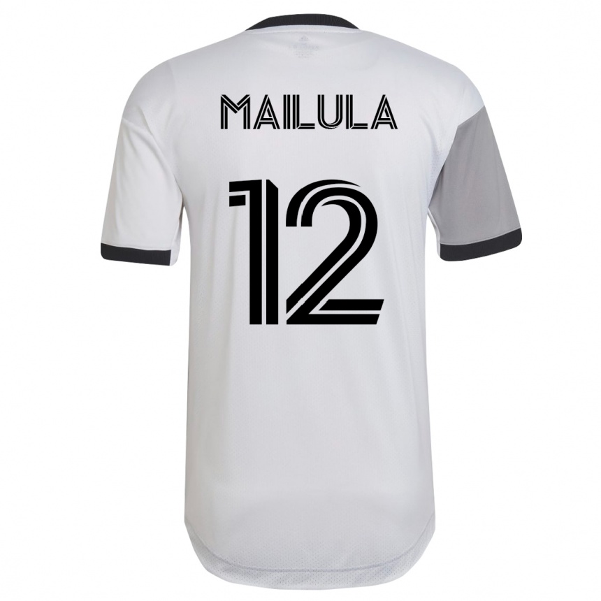 Niño Fútbol Camiseta Cassius Mailula #12 Blanco 2ª Equipación 2023/24