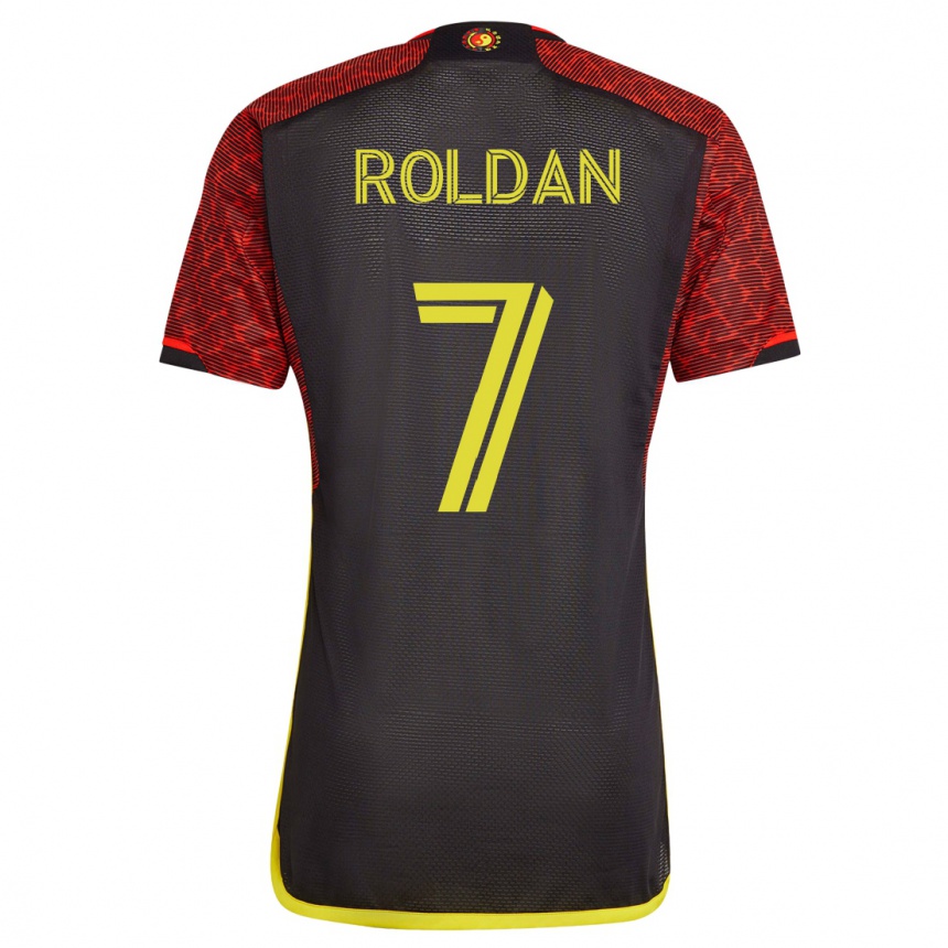 Niño Fútbol Camiseta Cristian Roldán #7 Naranja 2ª Equipación 2023/24