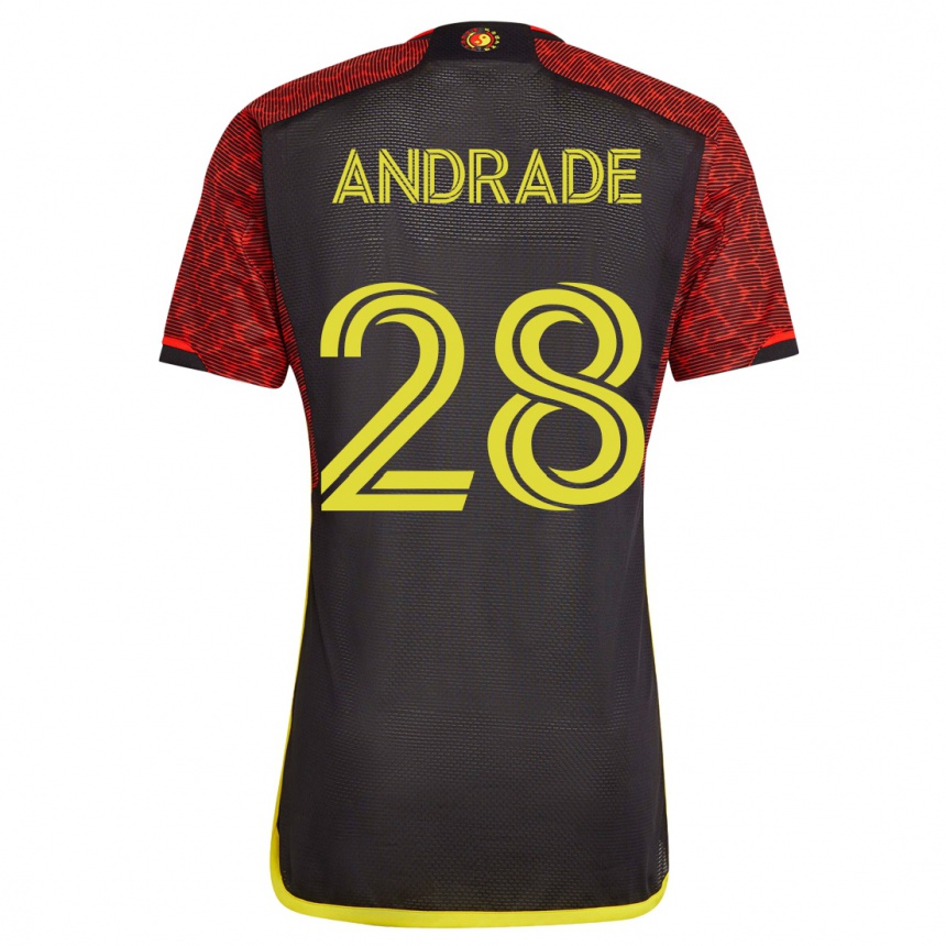 Niño Fútbol Camiseta Yeimar Gómez Andrade #28 Naranja 2ª Equipación 2023/24