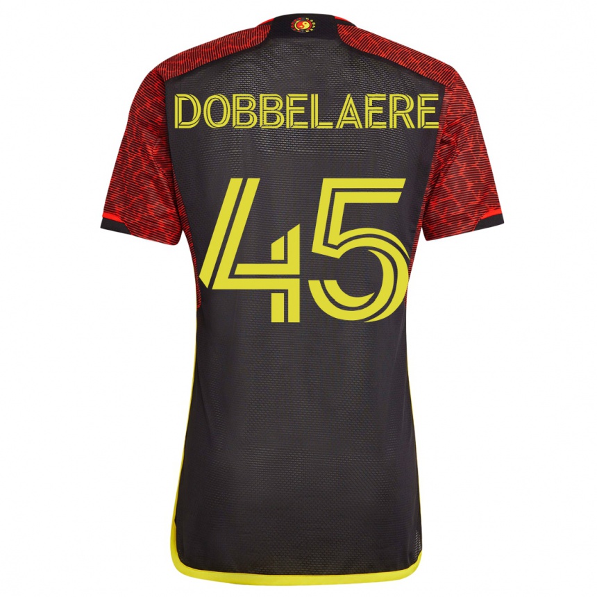 Niño Fútbol Camiseta Ethan Dobbelaere #45 Naranja 2ª Equipación 2023/24