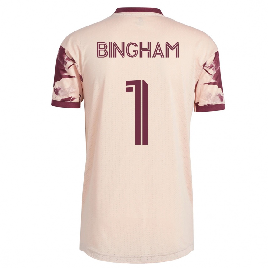 Niño Fútbol Camiseta David Bingham #1 Blanquecino 2ª Equipación 2023/24
