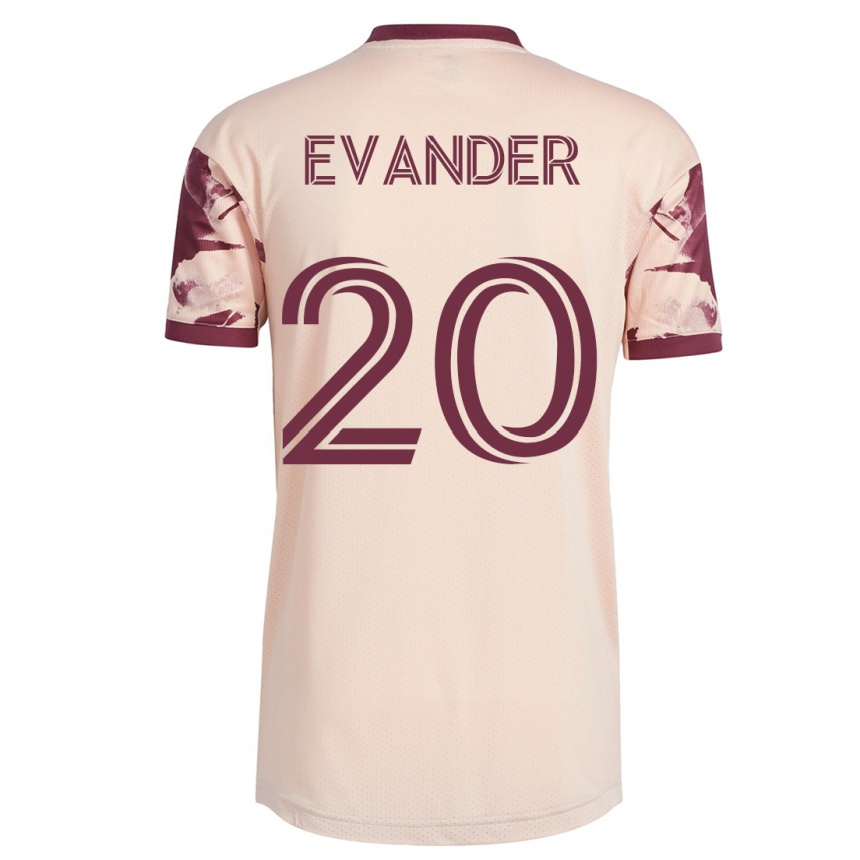 Niño Fútbol Camiseta Evander #20 Blanquecino 2ª Equipación 2023/24