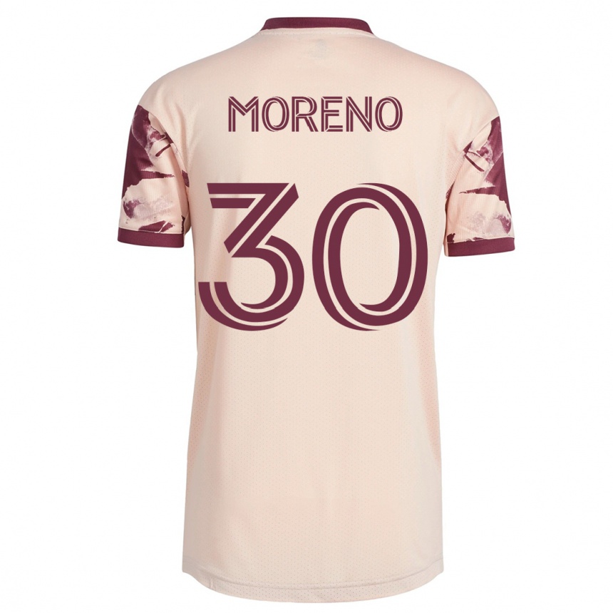 Niño Fútbol Camiseta Santiago Moreno #30 Blanquecino 2ª Equipación 2023/24