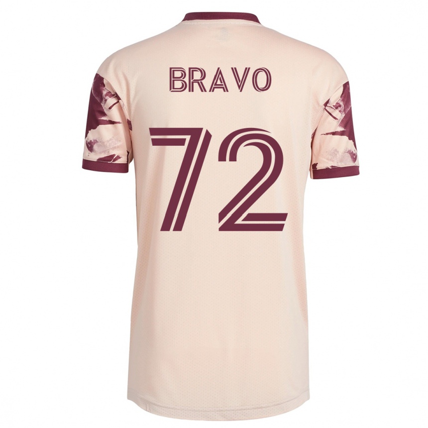 Niño Fútbol Camiseta Julian Bravo #72 Blanquecino 2ª Equipación 2023/24