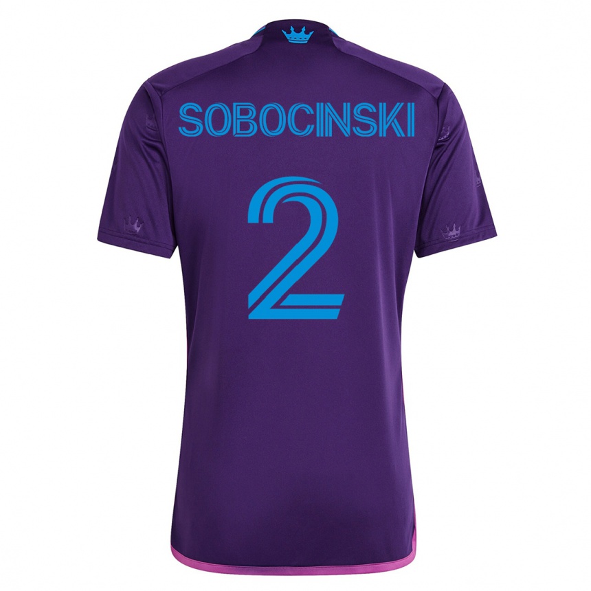 Niño Fútbol Camiseta Jan Sobocinski #2 Violeta 2ª Equipación 2023/24