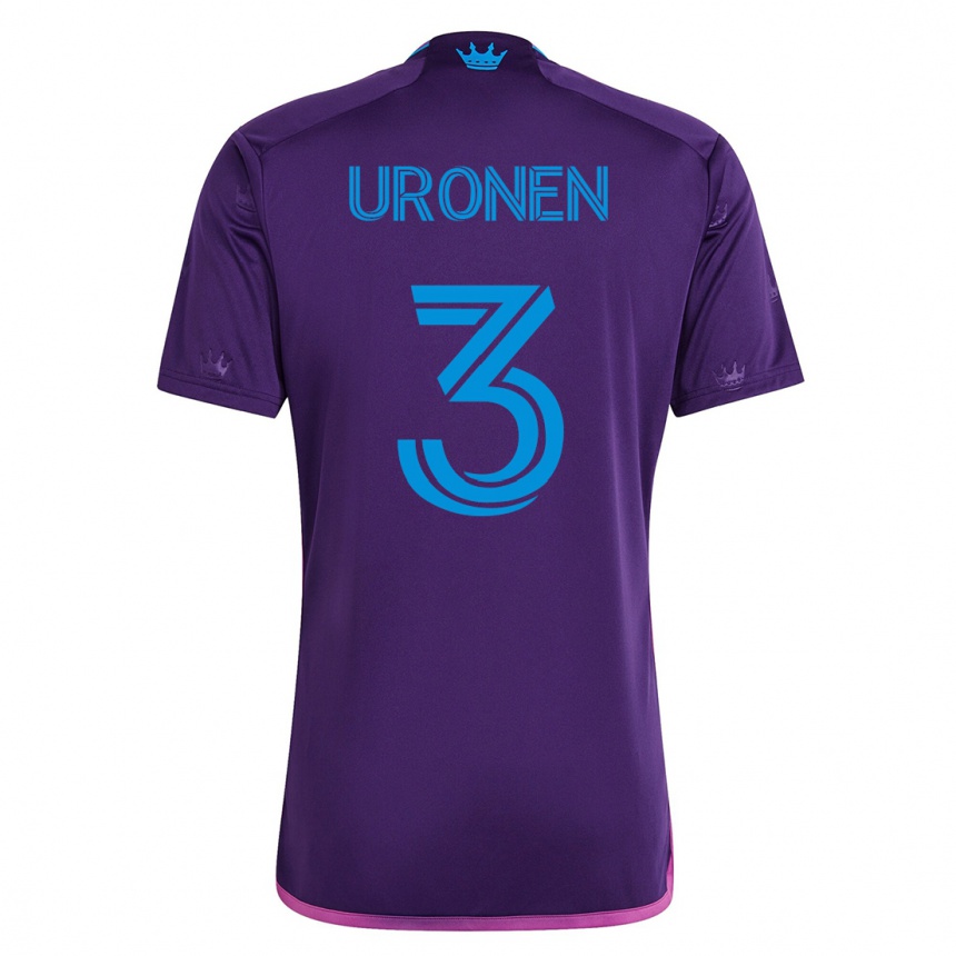 Niño Fútbol Camiseta Jere Uronen #3 Violeta 2ª Equipación 2023/24