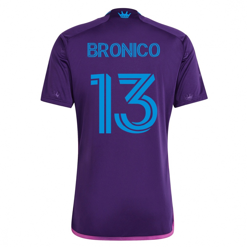 Niño Fútbol Camiseta Brandt Bronico #13 Violeta 2ª Equipación 2023/24