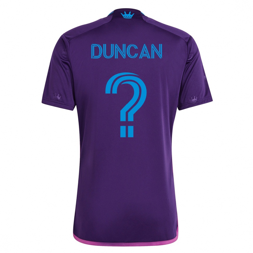 Niño Fútbol Camiseta Samuel Duncan #0 Violeta 2ª Equipación 2023/24