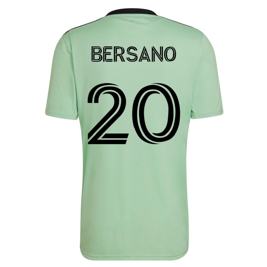 Niño Fútbol Camiseta Matt Bersano #20 Verde Claro 2ª Equipación 2023/24