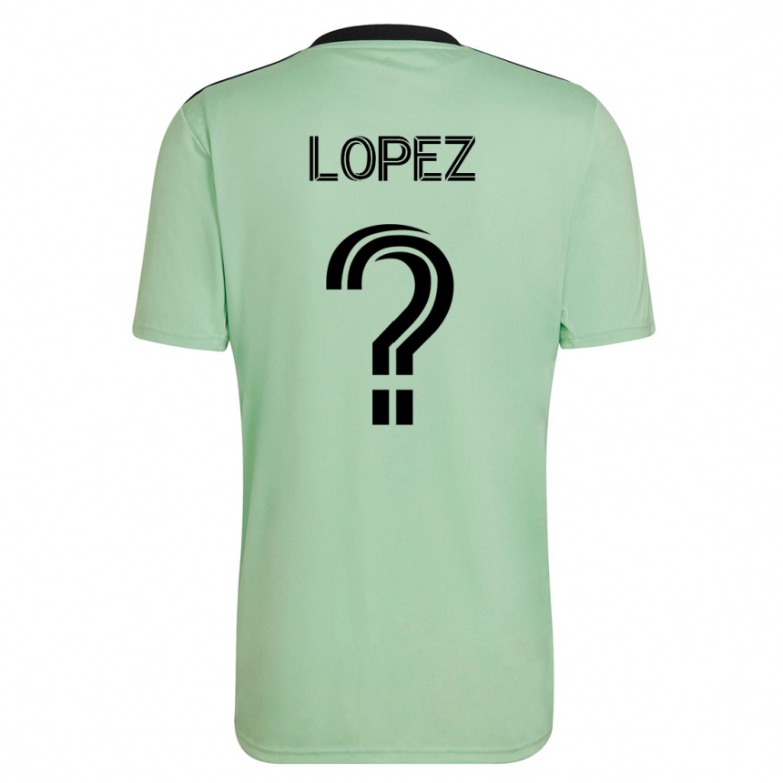 Niño Fútbol Camiseta Eric López #0 Verde Claro 2ª Equipación 2023/24