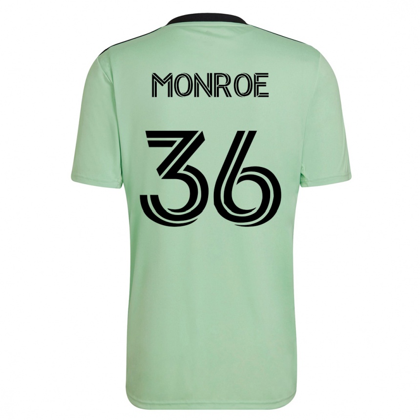 Niño Fútbol Camiseta Greg Monroe #36 Verde Claro 2ª Equipación 2023/24