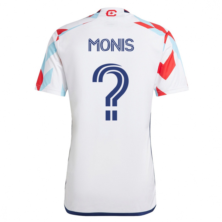 Niño Fútbol Camiseta Alex Monis #0 Blanco Azul 2ª Equipación 2023/24