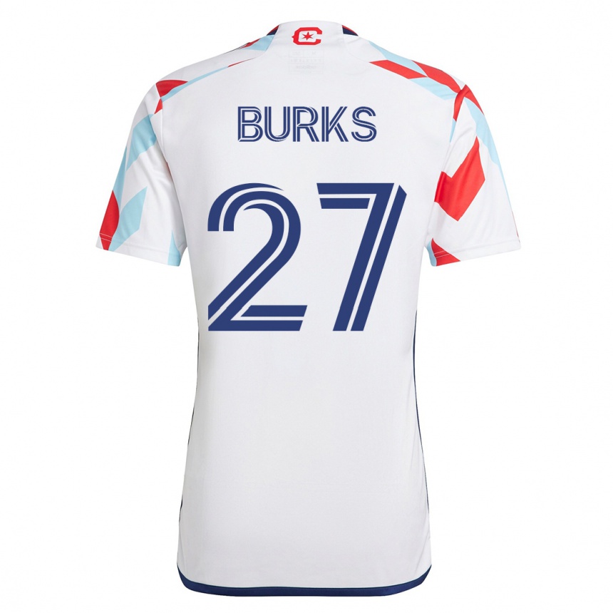 Niño Fútbol Camiseta Kendall Burks #27 Blanco Azul 2ª Equipación 2023/24
