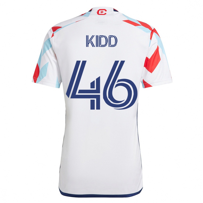 Niño Fútbol Camiseta Matteo Kidd #46 Blanco Azul 2ª Equipación 2023/24