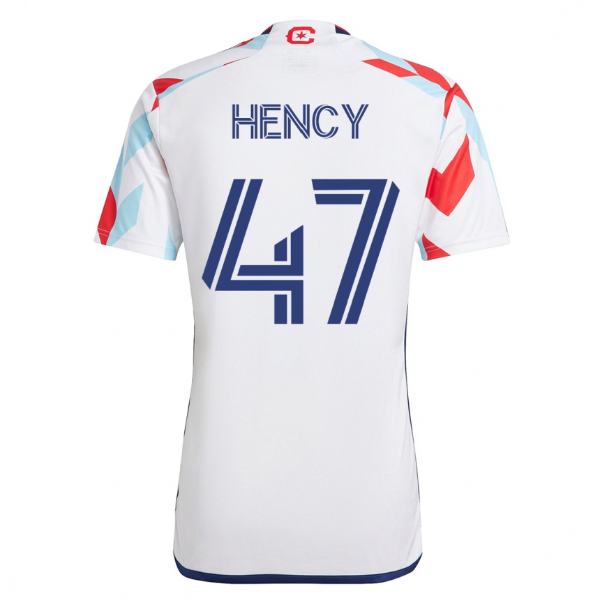 Niño Fútbol Camiseta Billy Hency #47 Blanco Azul 2ª Equipación 2023/24