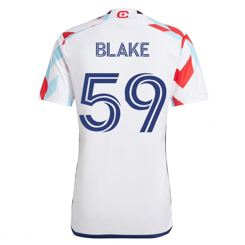 Niño Fútbol Camiseta Romain Blake #59 Blanco Azul 2ª Equipación 2023/24