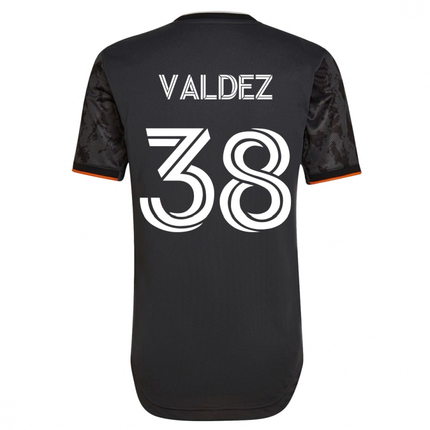 Niño Fútbol Camiseta Xavier Valdez #38 Negro 2ª Equipación 2023/24