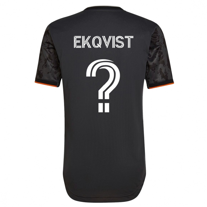 Niño Fútbol Camiseta Akseli Ekqvist #0 Negro 2ª Equipación 2023/24