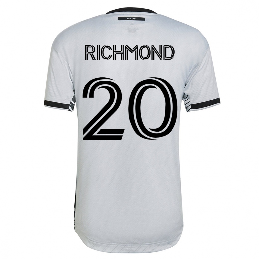 Niño Fútbol Camiseta Will Richmond #20 Blanco 2ª Equipación 2023/24