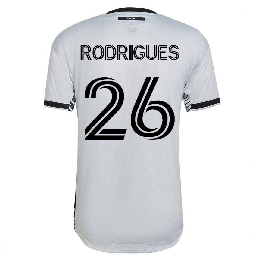 Niño Fútbol Camiseta Rodrigues #26 Blanco 2ª Equipación 2023/24