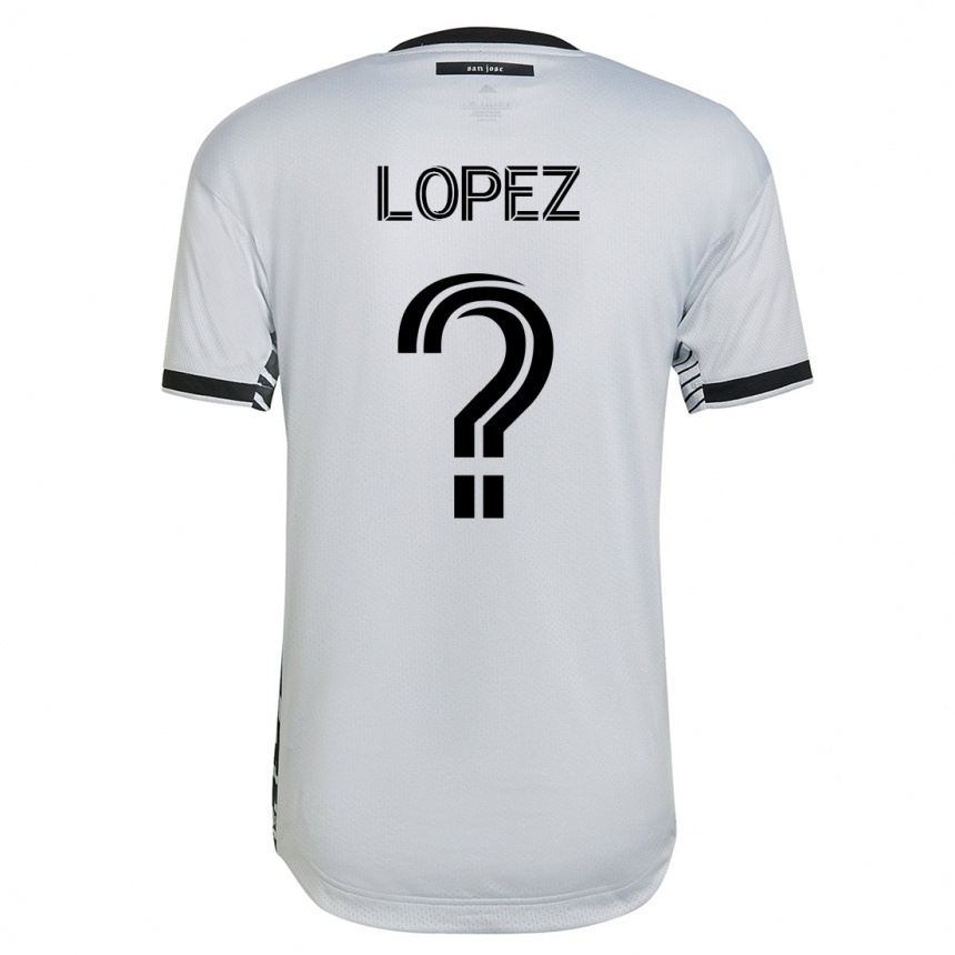 Niño Fútbol Camiseta Mateo Lopez #0 Blanco 2ª Equipación 2023/24