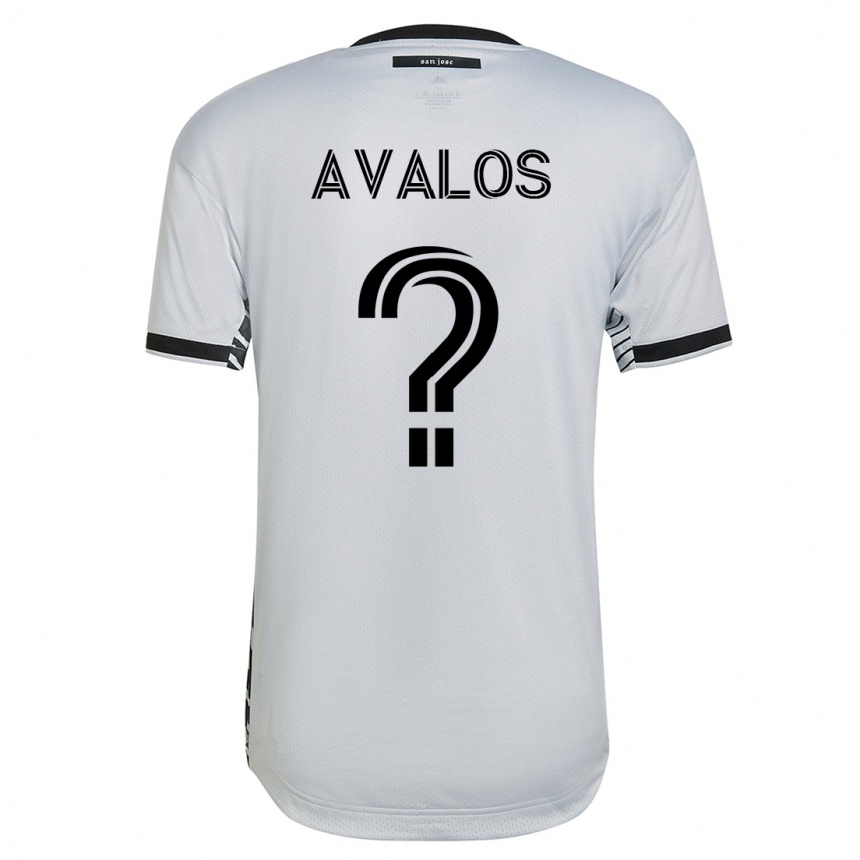 Niño Fútbol Camiseta Lorenzo Avalos #0 Blanco 2ª Equipación 2023/24