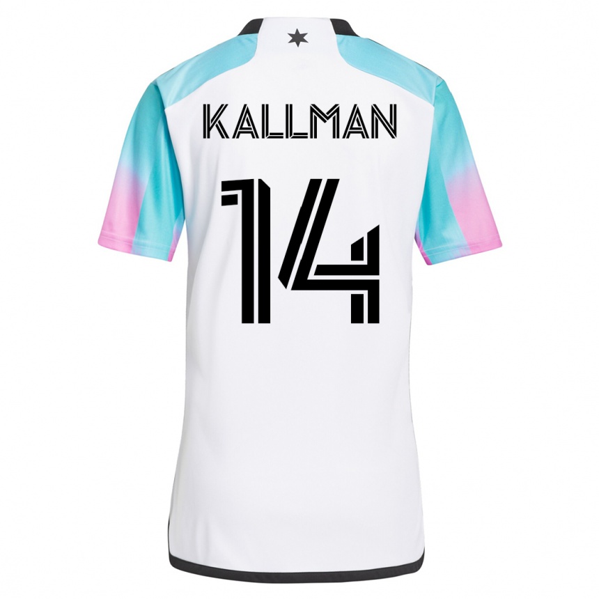 Niño Fútbol Camiseta Brent Kallman #14 Blanco 2ª Equipación 2023/24