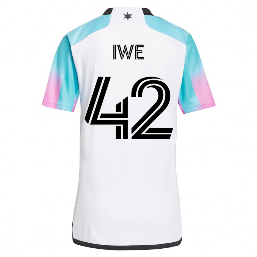 Niño Fútbol Camiseta Emmanuel Iwe #42 Blanco 2ª Equipación 2023/24
