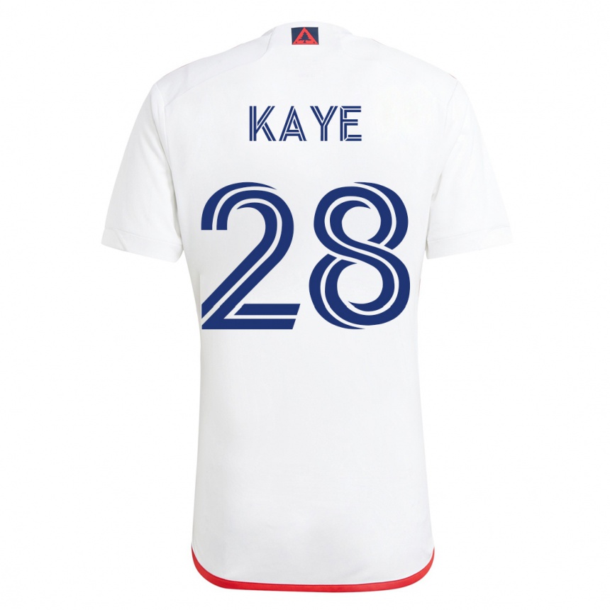 Niño Fútbol Camiseta Mark-Anthony Kaye #28 Blanco Rojo 2ª Equipación 2023/24