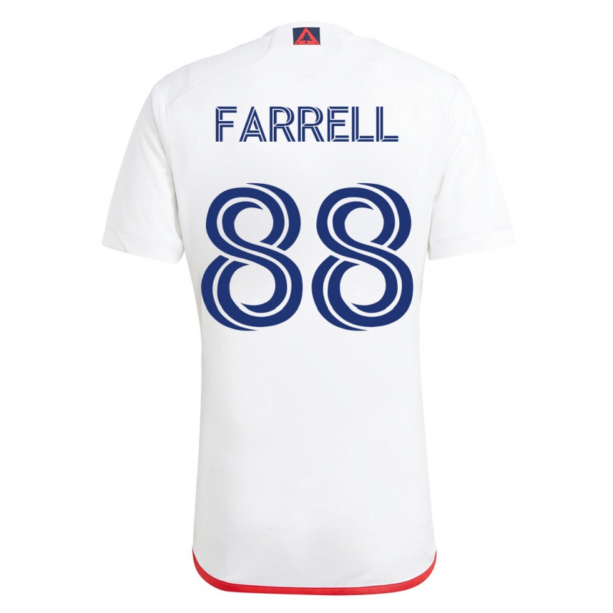 Niño Fútbol Camiseta Andrew Farrell #88 Blanco Rojo 2ª Equipación 2023/24
