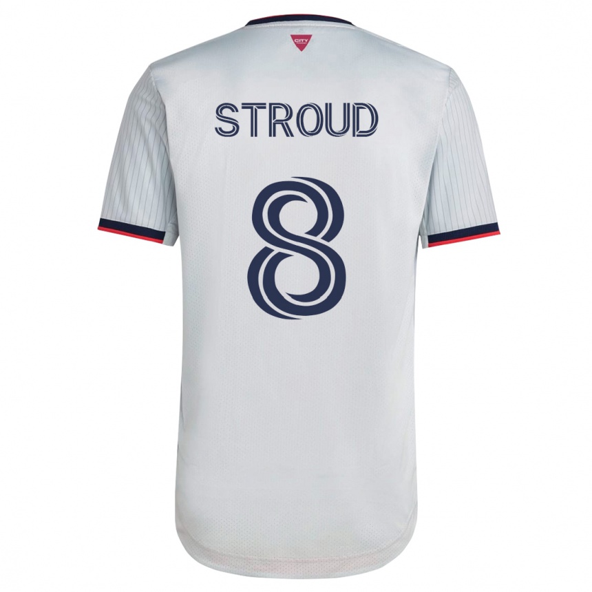 Niño Fútbol Camiseta Jared Stroud #8 Blanco 2ª Equipación 2023/24