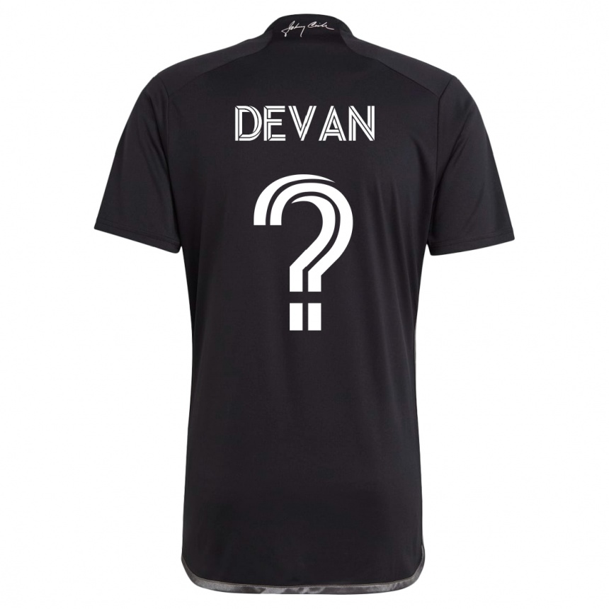 Niño Fútbol Camiseta Liam Devan #0 Negro 2ª Equipación 2023/24