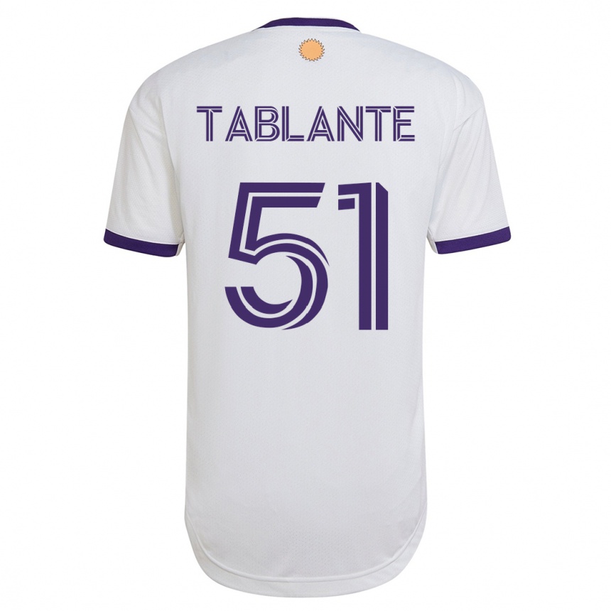 Niño Fútbol Camiseta Moises Tablante #51 Blanco 2ª Equipación 2023/24
