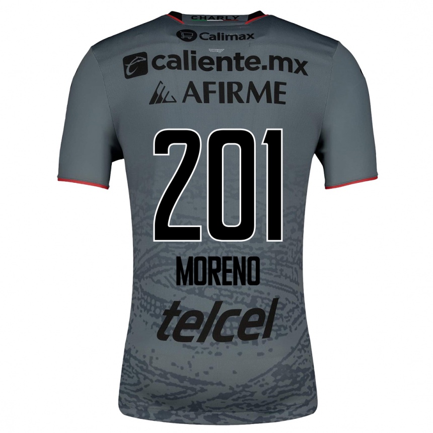 Niño Fútbol Camiseta Jesús Moreno #201 Gris 2ª Equipación 2023/24