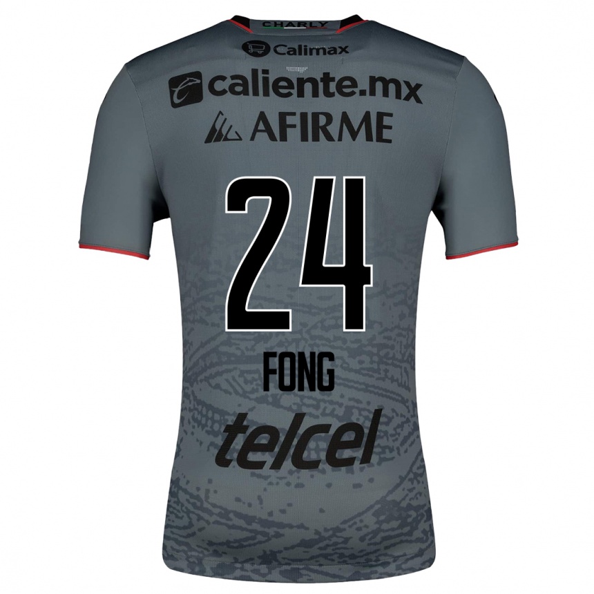 Niño Fútbol Camiseta Michel Fong #24 Gris 2ª Equipación 2023/24