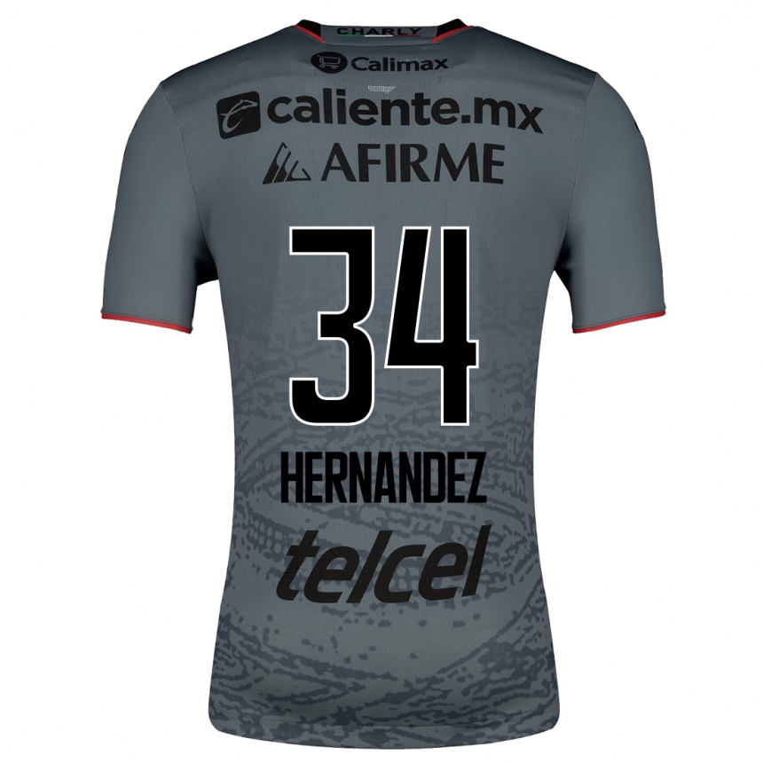 Niño Fútbol Camiseta Kimberly Hernández #34 Gris 2ª Equipación 2023/24