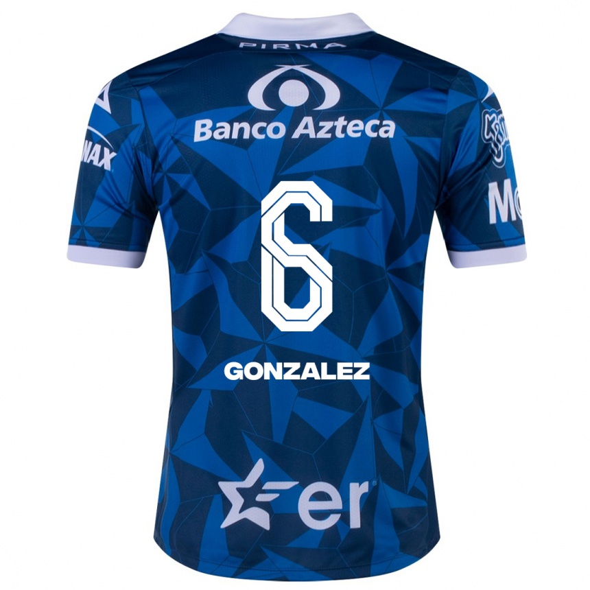 Niño Fútbol Camiseta Pablo González #6 Azul 2ª Equipación 2023/24