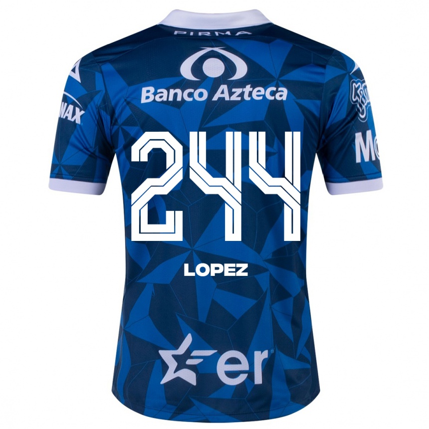 Niño Fútbol Camiseta Daniel López #244 Azul 2ª Equipación 2023/24