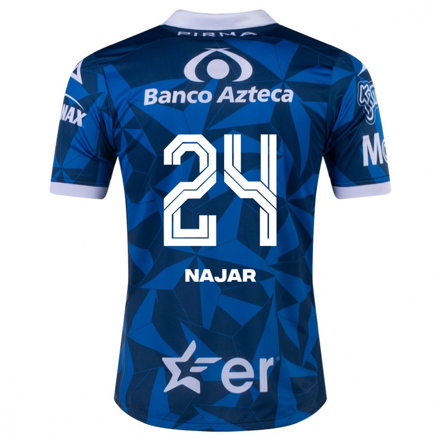 Niño Fútbol Camiseta Ivonne Najar #24 Azul 2ª Equipación 2023/24
