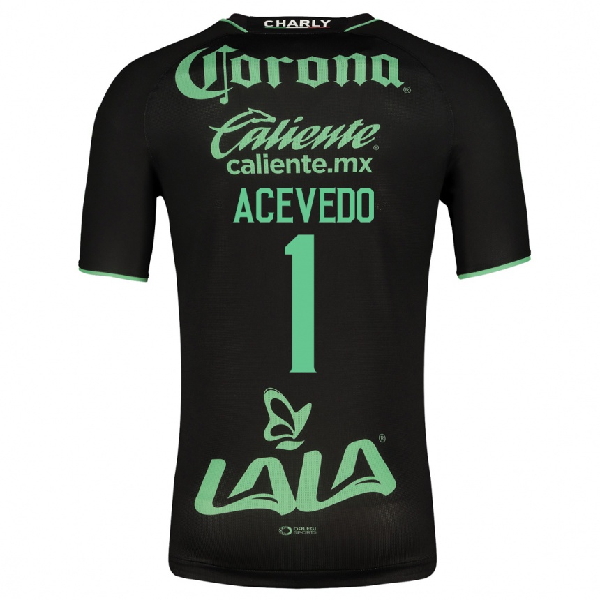 Niño Fútbol Camiseta Carlos Acevedo #1 Negro 2ª Equipación 2023/24