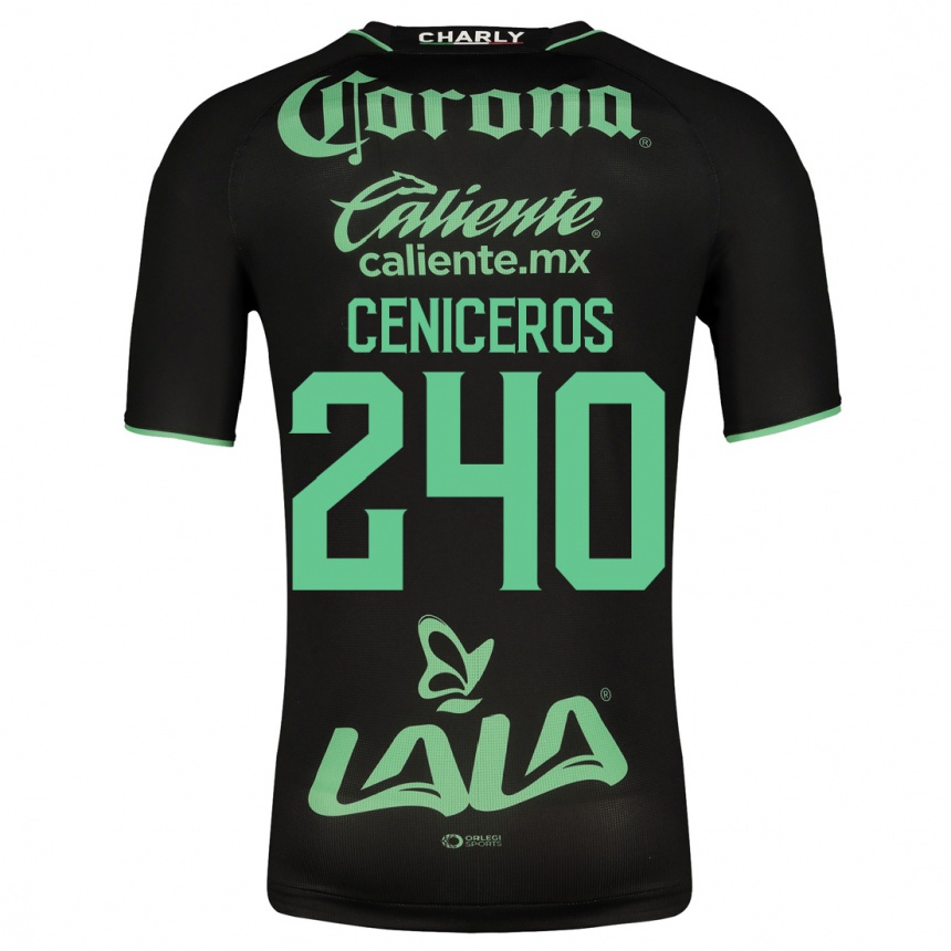 Niño Fútbol Camiseta Carlos Ceniceros #240 Negro 2ª Equipación 2023/24