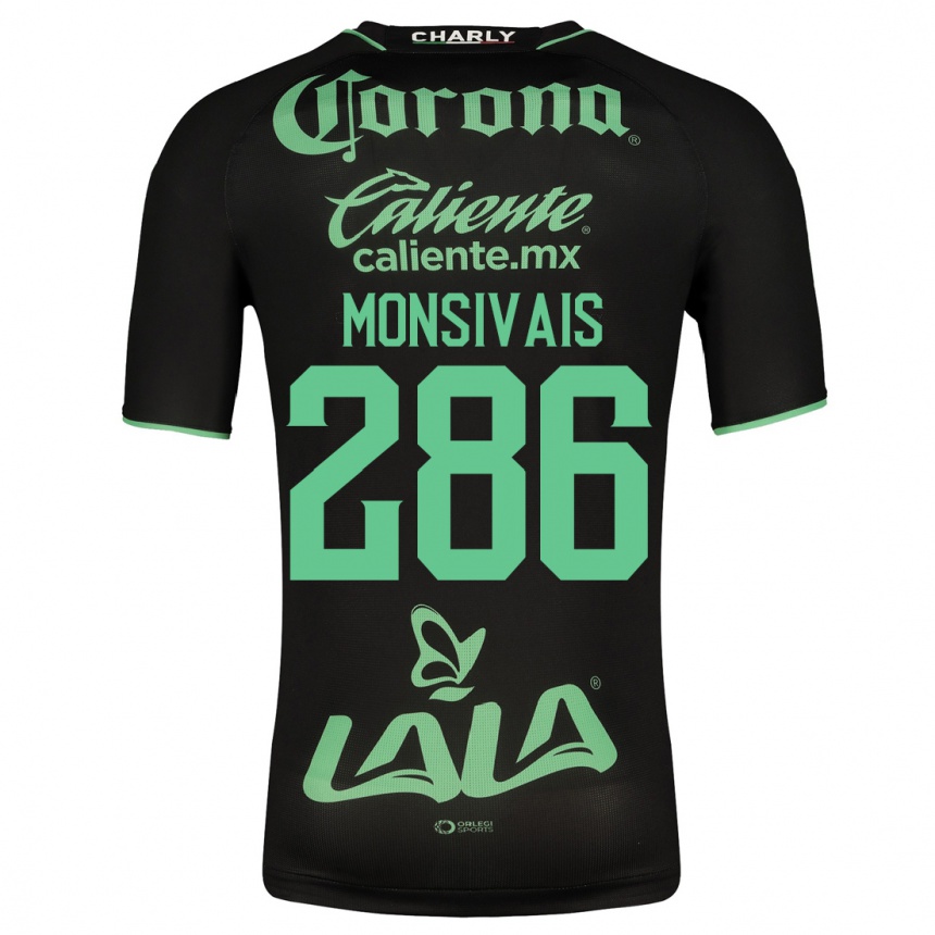 Niño Fútbol Camiseta Giovani Monsivais #286 Negro 2ª Equipación 2023/24